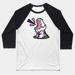 SM3GMASAURUS REX WHITE (PURPLE) Baseball T-Shirt